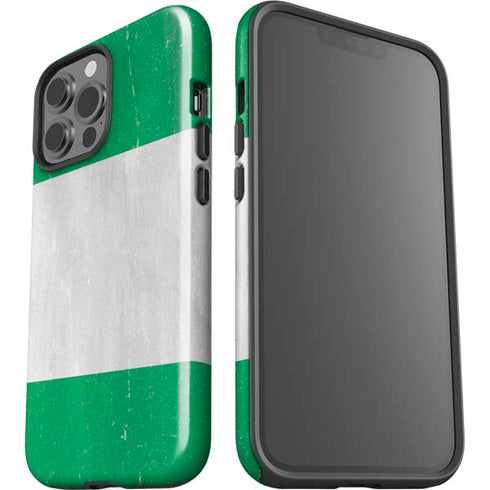 Nigeria Flag Distressed iPhone 13 Pro Max Impact Case