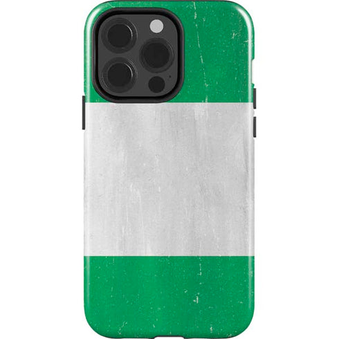 Nigeria Flag Distressed iPhone 15 Pro Impact Case