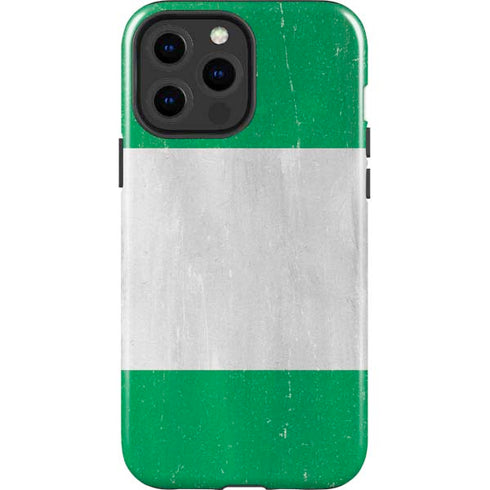 Nigeria Flag Distressed iPhone 14 Pro Max Impact Case