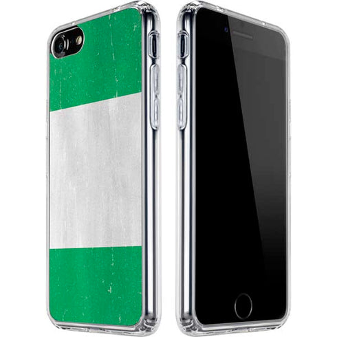 Nigeria Flag Distressed iPhone SE (2nd & 3rd Gen) Clear Case