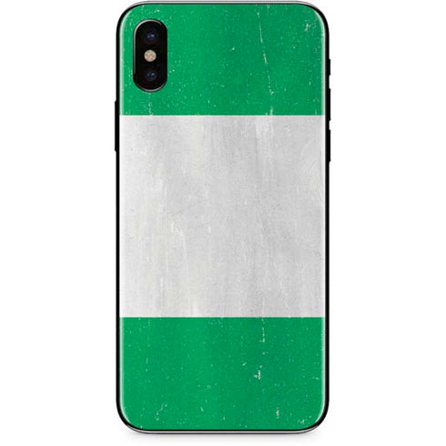 Nigeria Flag Distressed iPhone X Skin