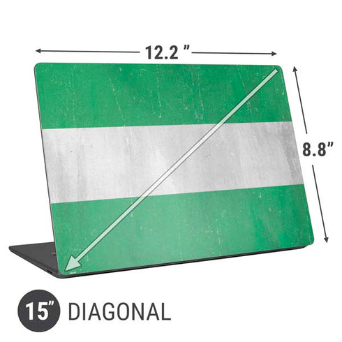 Nigeria Flag Distressed Universal Laptop 15in (12.2 x 8.8in) Skin