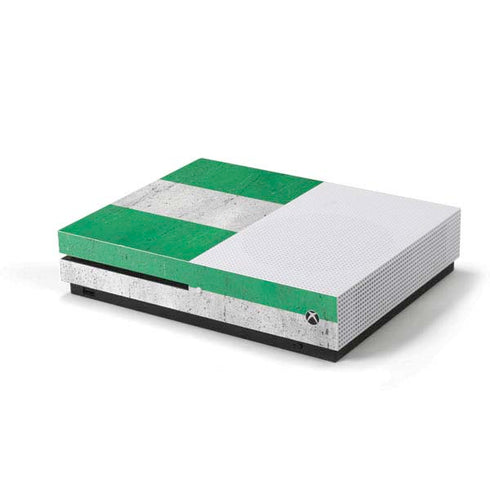 Nigeria Flag Distressed Xbox One S Console Skin