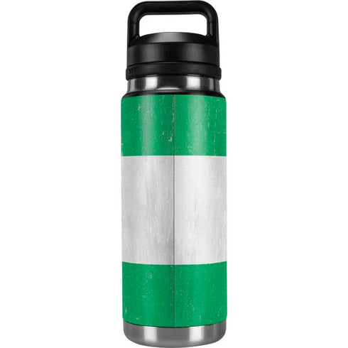 Nigeria Flag Distressed YETI Rambler 26oz Bottle Skin