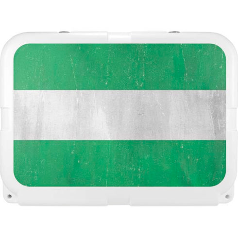 Nigeria Flag Distressed YETI Tundra 35 Hard Cooler Skin