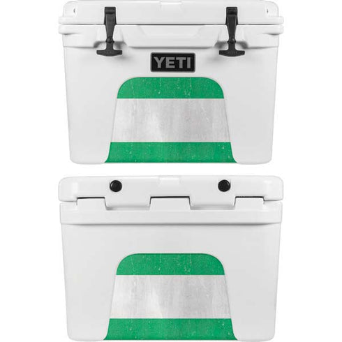Nigeria Flag Distressed YETI Tundra 35 Hard Cooler Skin
