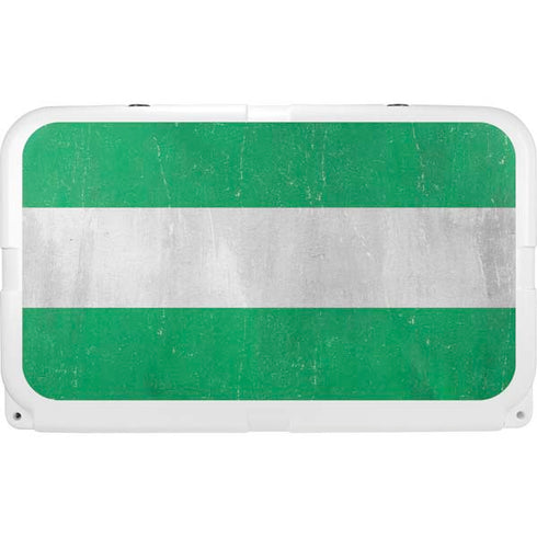 Nigeria Flag Distressed YETI Tundra 45 Hard Cooler Skin