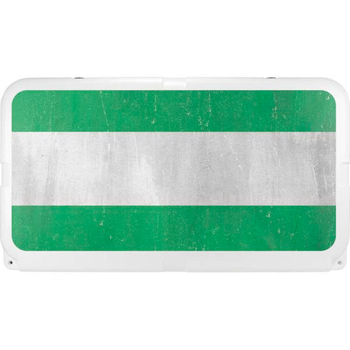 Nigeria Flag Distressed YETI Tundra 65 Hard Cooler Skin