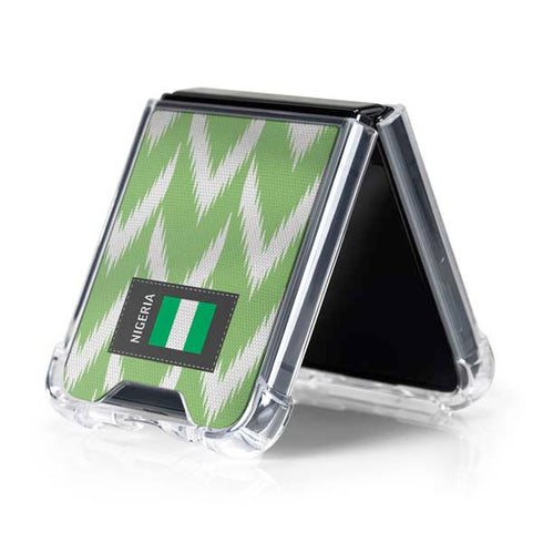Nigeria Soccer Flag Galaxy Z Flip5 5G Clear Case
