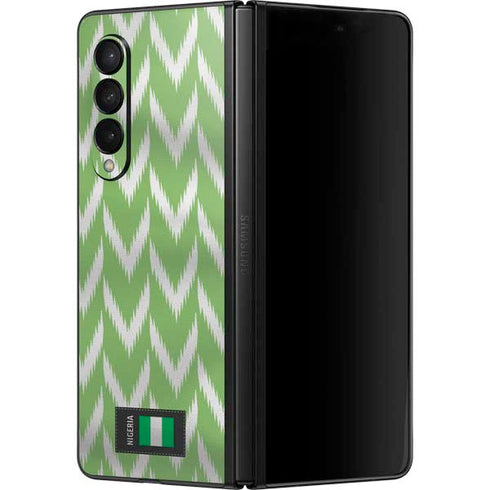 Nigeria Soccer Flag Galaxy Z Fold3 5G Skin