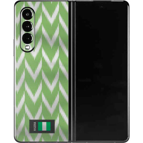 Nigeria Soccer Flag Galaxy Z Fold3 5G Skin