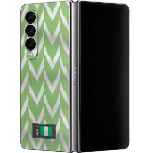 Nigeria Soccer Flag Galaxy Z Fold4 5G Skin