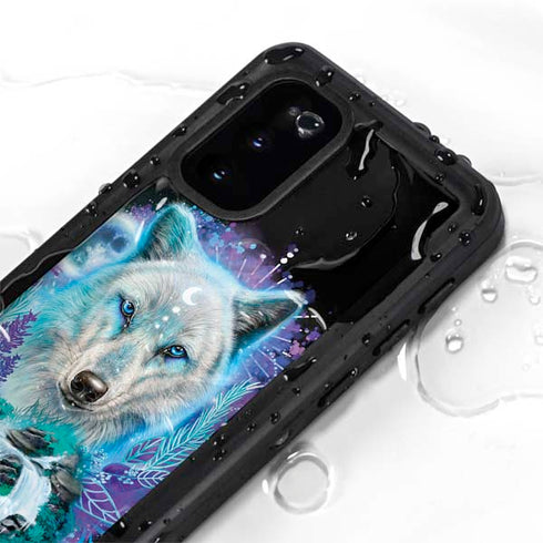 Night Wolf by Sheena Pike Galaxy S20 Waterproof Case