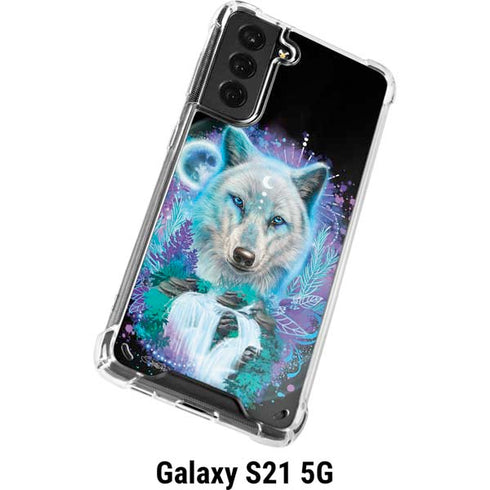Night Wolf by Sheena Pike Galaxy S21 5G Clear Case