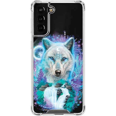 Night Wolf by Sheena Pike Galaxy S21 FE Clear Case