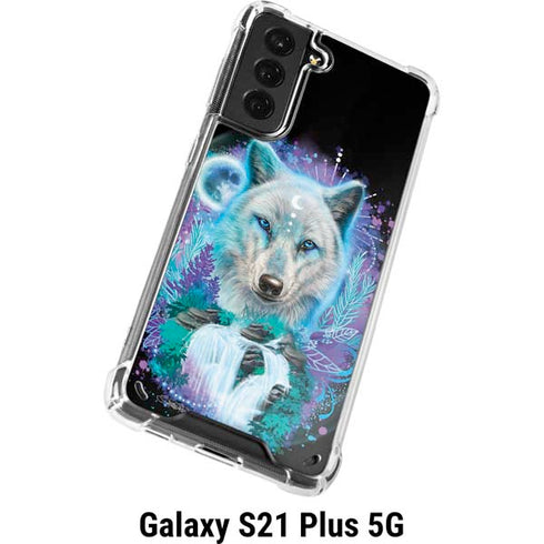 Night Wolf by Sheena Pike Galaxy S21 Plus 5G Clear Case