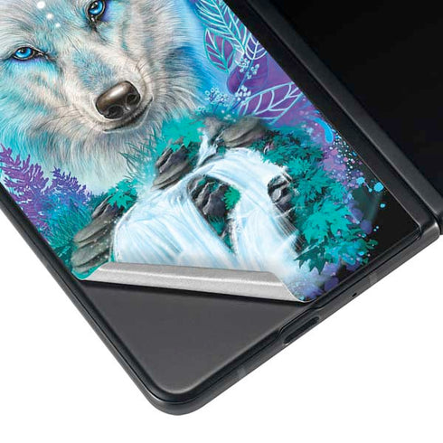 Night Wolf by Sheena Pike Galaxy Z Fold3 5G Skin