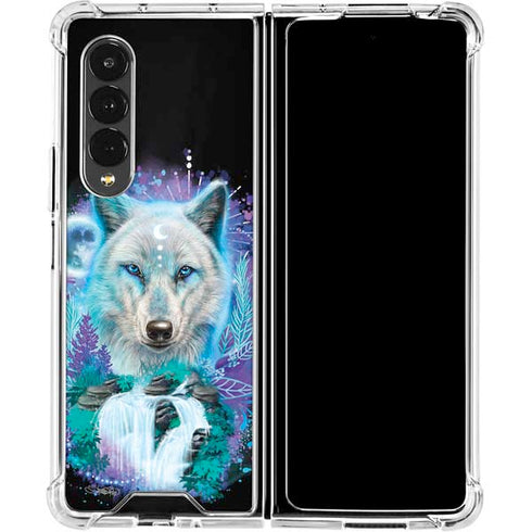 Night Wolf by Sheena Pike Galaxy Z Fold4 5G Clear Case