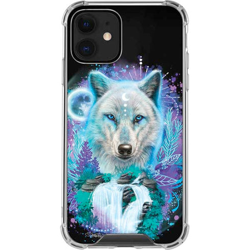 Night Wolf by Sheena Pike iPhone 12 Clear Case