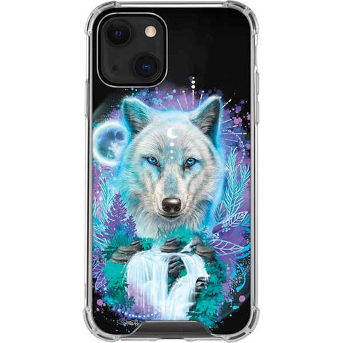 Night Wolf by Sheena Pike iPhone 14 Plus Clear Case