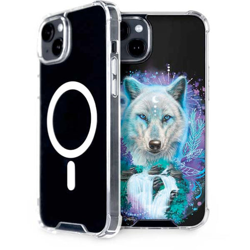 Night Wolf by Sheena Pike iPhone 15 Plus MagSafe Case