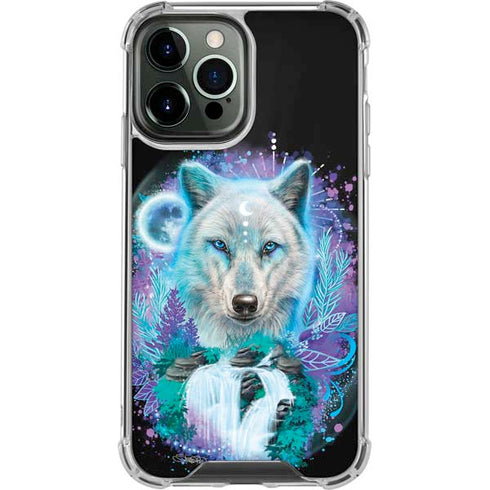Night Wolf by Sheena Pike iPhone 14 Pro Max Clear Case