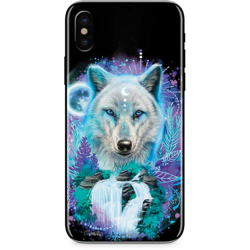 Night Wolf by Sheena Pike iPhone X Skin