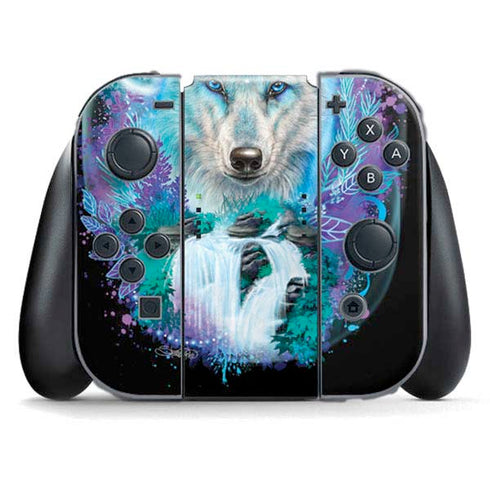 Night Wolf by Sheena Pike Nintendo Switch (2017-2021) Joy-Con Controller Skin