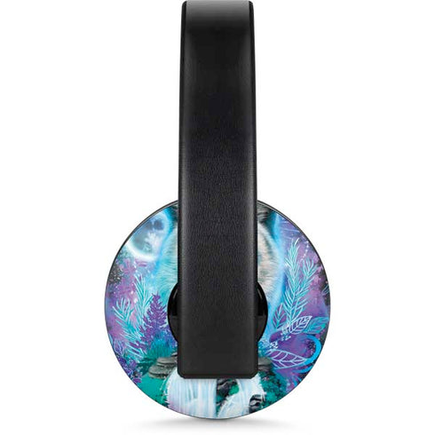 Night Wolf by Sheena Pike PlayStation 4 Gold Wireless Headset Skin