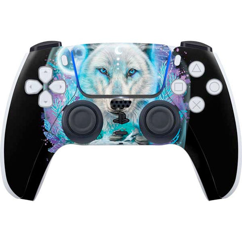Night Wolf by Sheena Pike PS5 Controller Skin