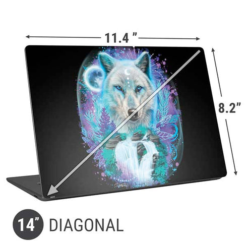 Night Wolf by Sheena Pike Universal Laptop 14in (11.4 x 8.2in) Skin