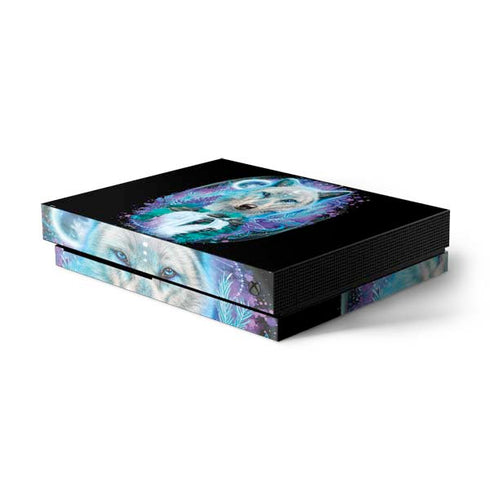Night Wolf by Sheena Pike Xbox One X Console Skin