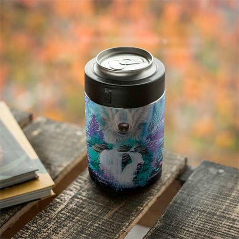 Night Wolf by Sheena Pike Yeti Colster Can Insulator Skin