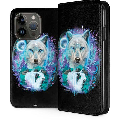 Night Wolf by Sheena Pike iPhone 15 Pro Folio Case