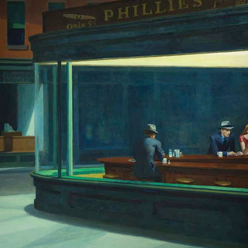 Edward Hopper Nighthawks 1942 Dell Alienware Skin