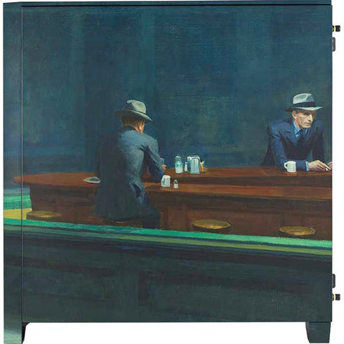 Edward Hopper Nighthawks 1942 Corsair 4000D Tempered Glass Mid-Tower ATX Case Skin
