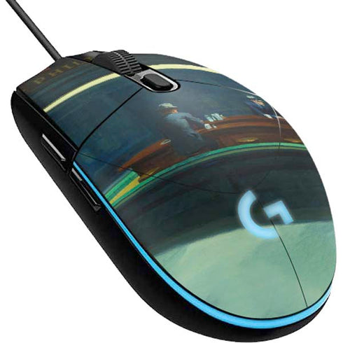 Edward Hopper Nighthawks 1942 G203 Prodigy RGB Wired Gaming Mouse Skin