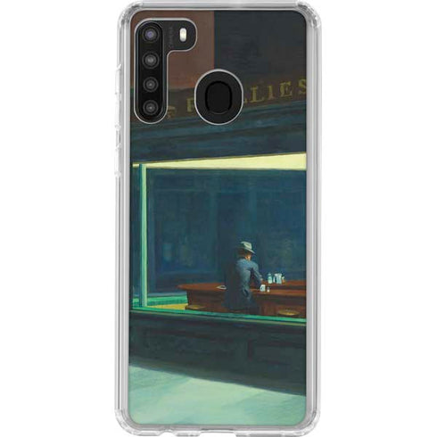 Edward Hopper Nighthawks 1942 Galaxy A21 Clear Case