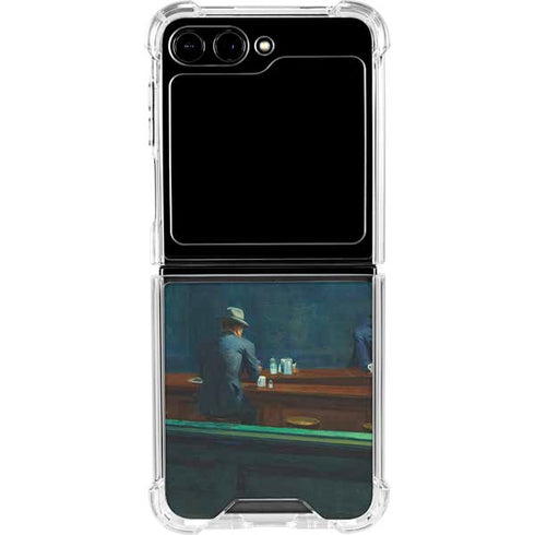Edward Hopper Nighthawks 1942 Galaxy Z Flip5 5G Clear Case