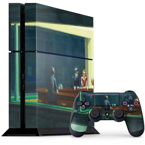 Edward Hopper Nighthawks 1942 PS4 Console and Controller Bundle Skin