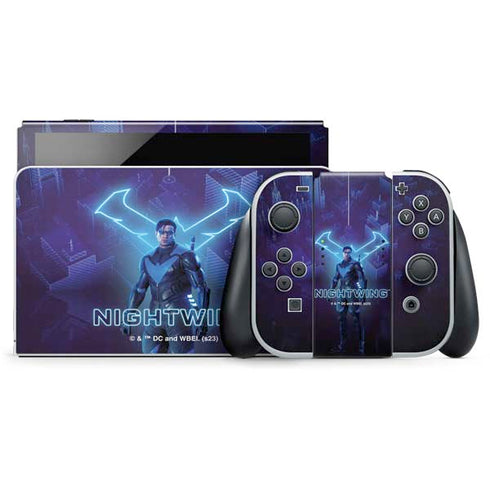 DC Comics Gotham Knights Nightwing Nintendo Switch OLED (2021) Skin