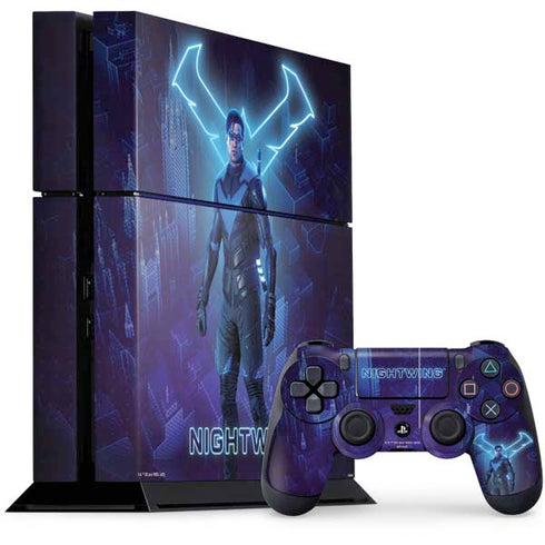 DC Comics Gotham Knights Nightwing PS4 Console and Controller Bundle Skin