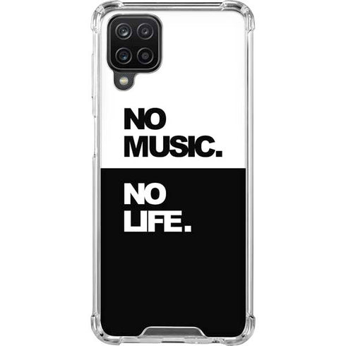 No Music No Life Galaxy A12 Clear Case