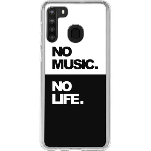 No Music No Life Galaxy A21 Clear Case