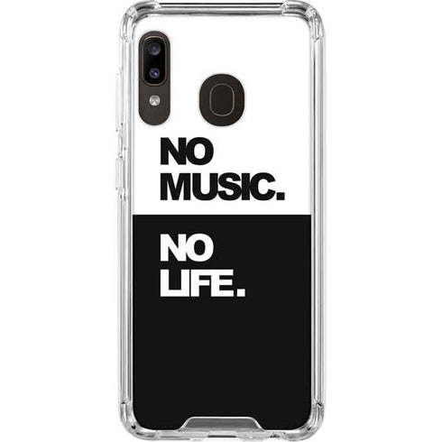 No Music No Life Galaxy A30 Clear Case