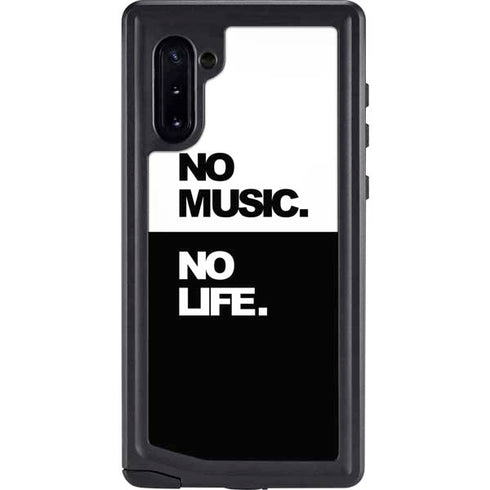 No Music No Life Galaxy Note 10 Waterproof Case