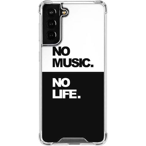 No Music No Life Galaxy S21 FE Clear Case