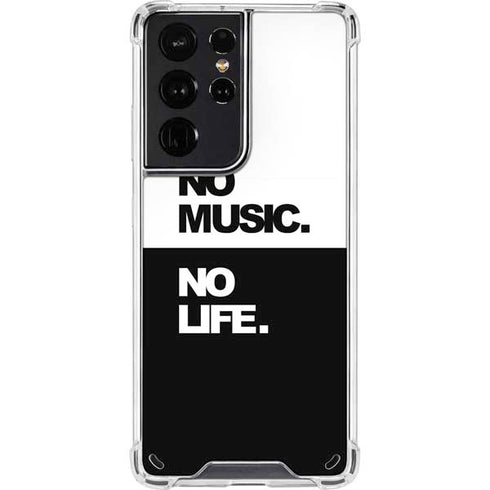 No Music No Life Galaxy S21 Ultra 5G Clear Case