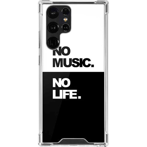 No Music No Life Galaxy S22 Ultra Clear Case