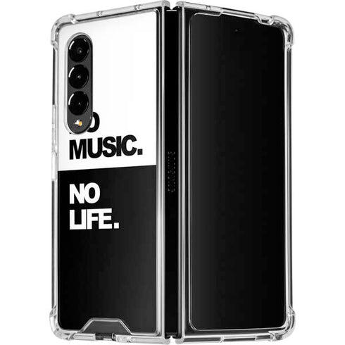 No Music No Life Galaxy Z Fold4 5G Clear Case